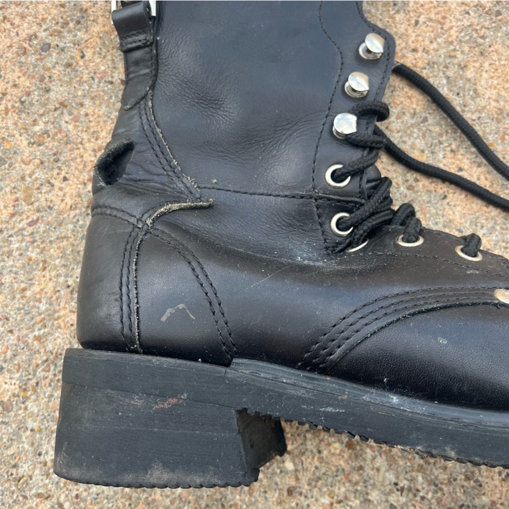 Harley Davidson Black Leather Women's Boots - Picture 2 of 7
